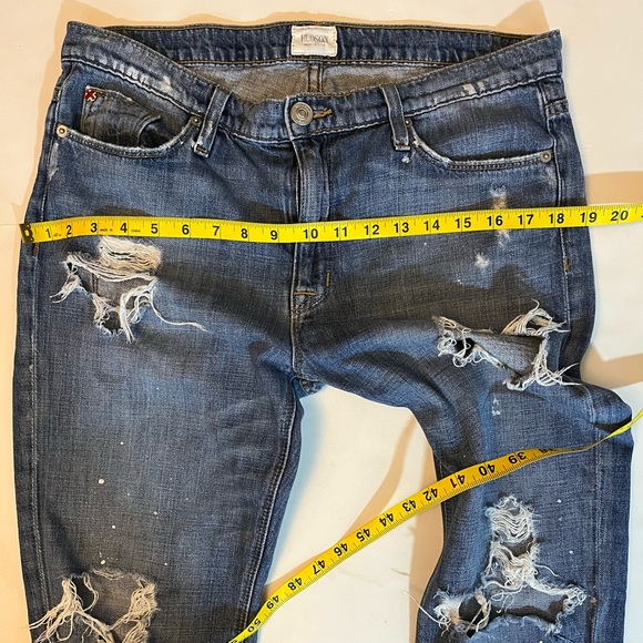 Hudson Jeans Jude Slouch Skinny Crop Distressed Jeans SZ 28waist - Picture 10 of 14